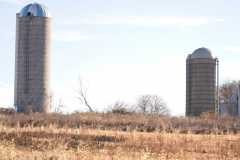 Silos on a fall morning